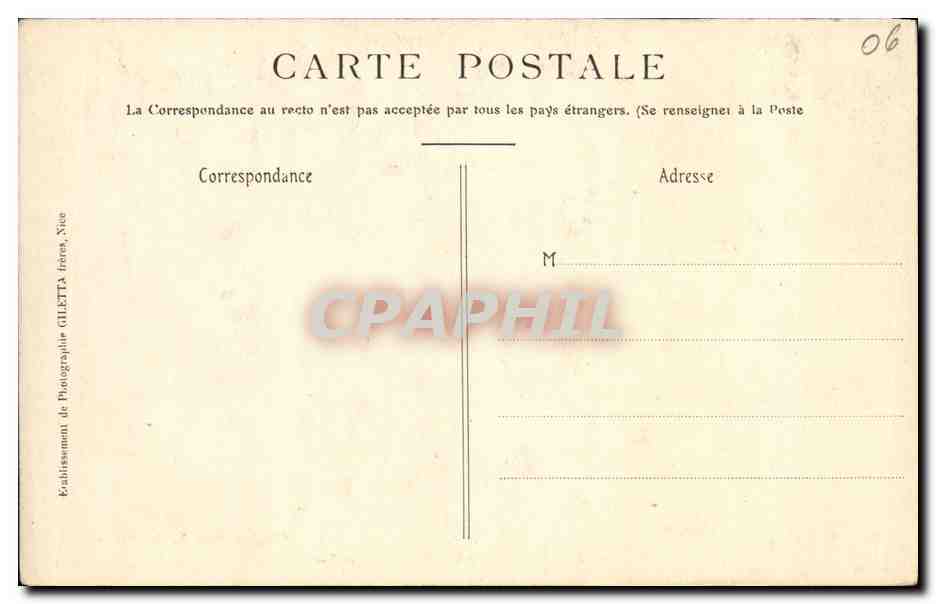 CPA Cannes Ille St Honorat Interieur du Vieux Chateau — Verso