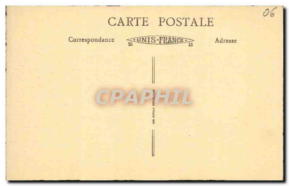 CPA Cannes Le Port Le Mont Chevalier Bateaux — Rückseite