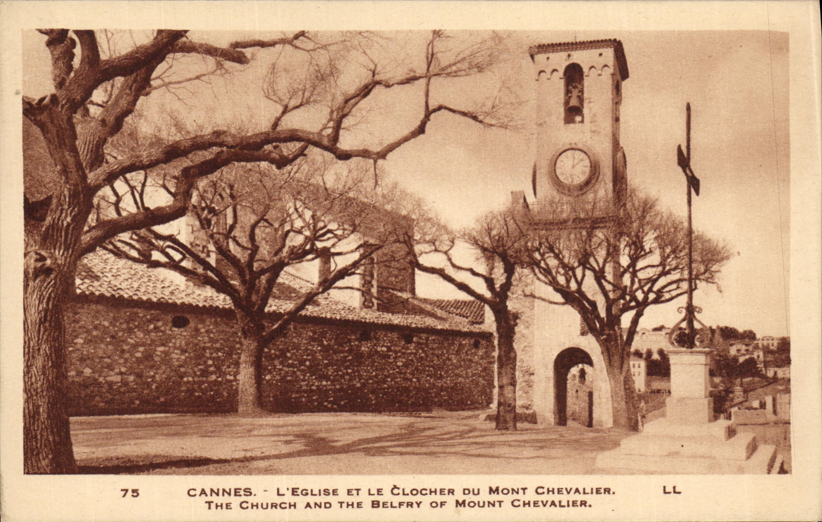Cannes - L'Église et le Clocher du Mont Chevalier — LL, n°75
