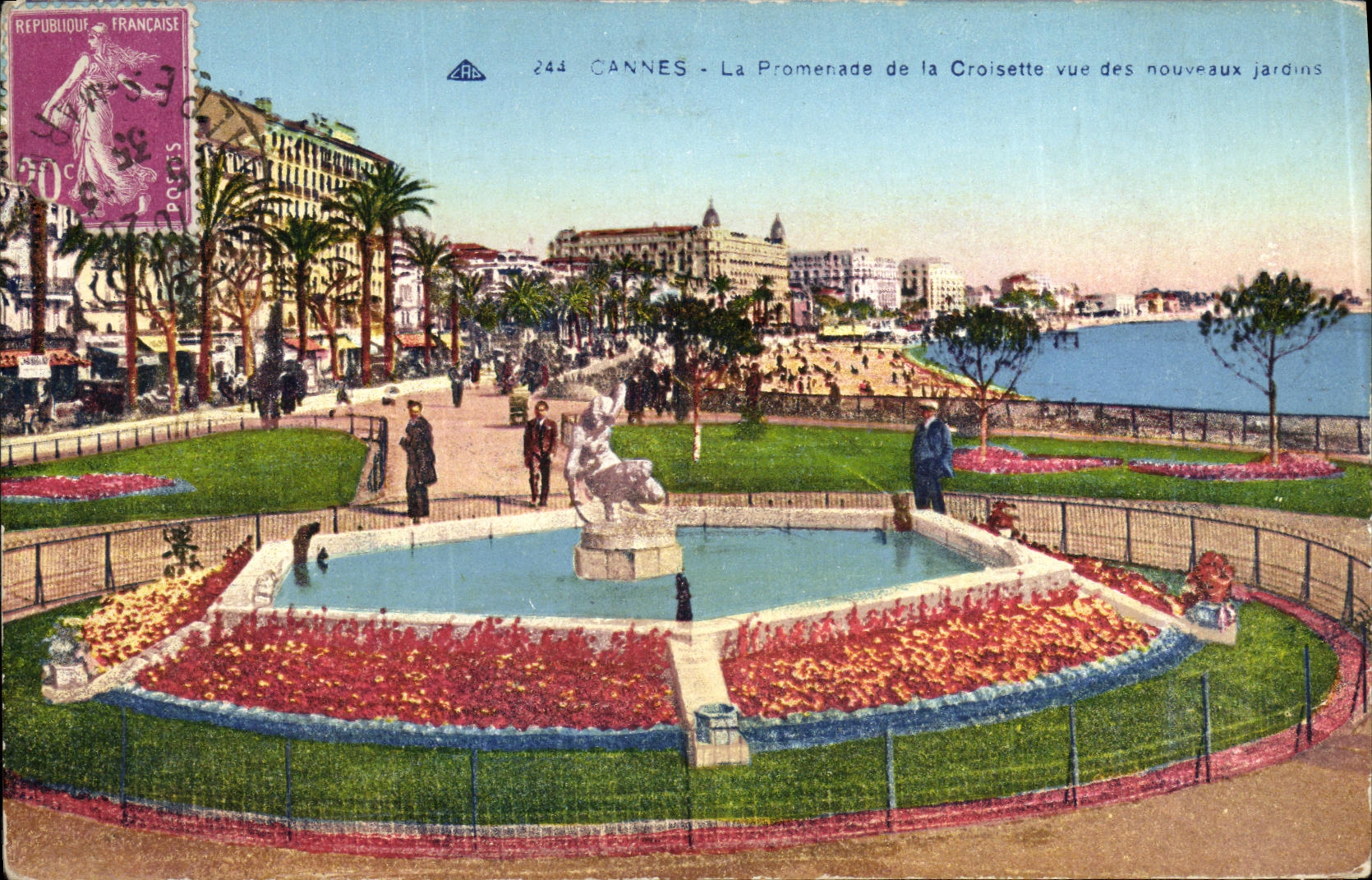 CPA Cannes La Promenade de la Croisette vue des noveaux jardins