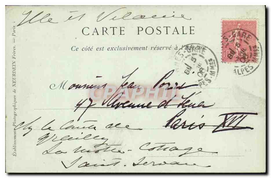 CPA Cannes L lle Saint Honorat — Verso