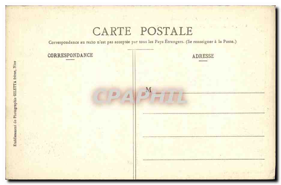 CPA Cannes Pins de la Bocca — Verso