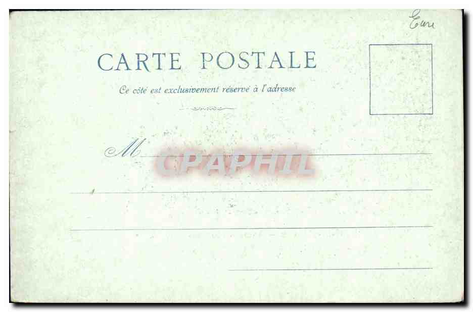 CPA Pont de l Arche Anciens Moulins Peche Pecheur — Rückseite