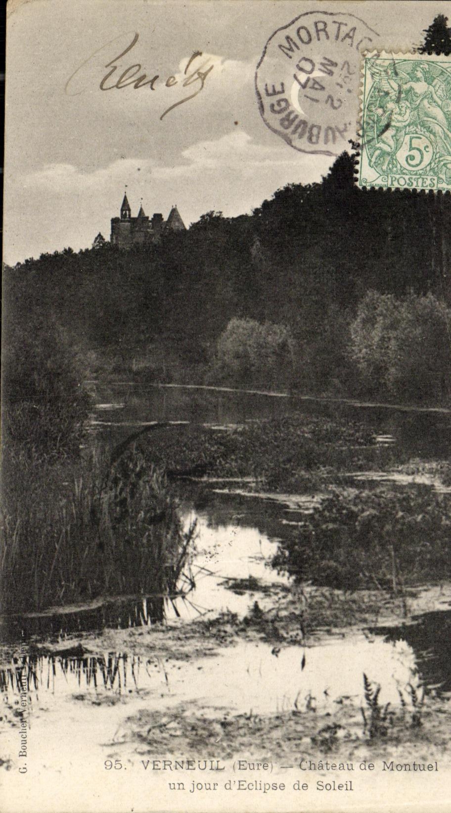Verneuil (Eure) — Château de Montuel — un jour d'Eclipse de Soleil — G. Bouchard, n°95