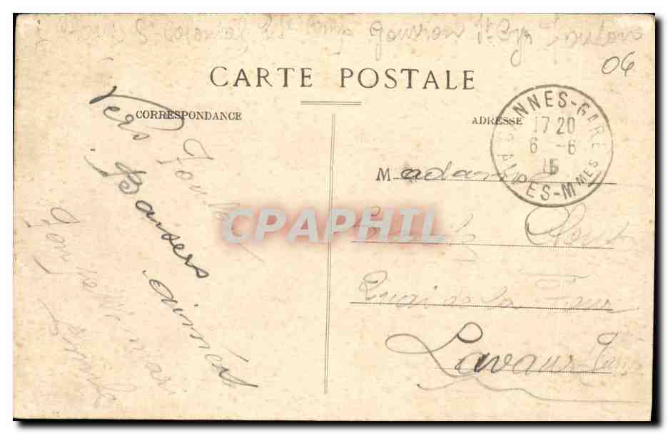 CPA Cannes La Croisette et le Casino Municipal — Verso
