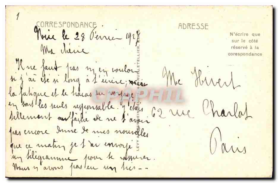CPA Cannes Les Montages de l Esterel — Verso