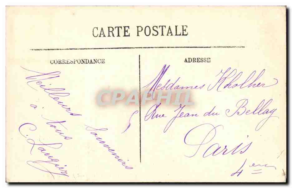 CPA Cannes Palmiers du Grand Hotel de la Californie — Verso