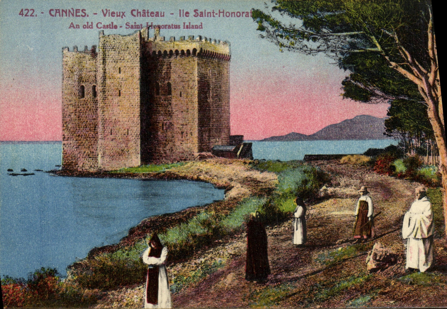 CPA Cannes Vieux Chateau Ile Saint Honorat
