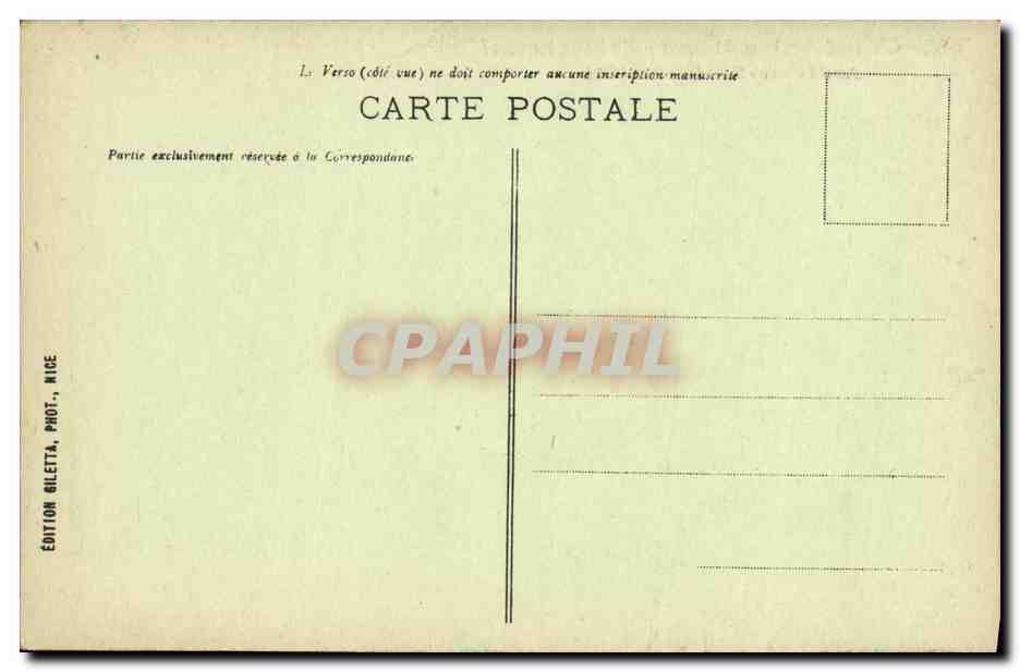 CPA Cannes Vieux Chateau Ile Saint Honorat — Verso