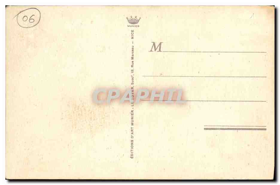 CPA Cannes Les Hotels et la Plage — Verso