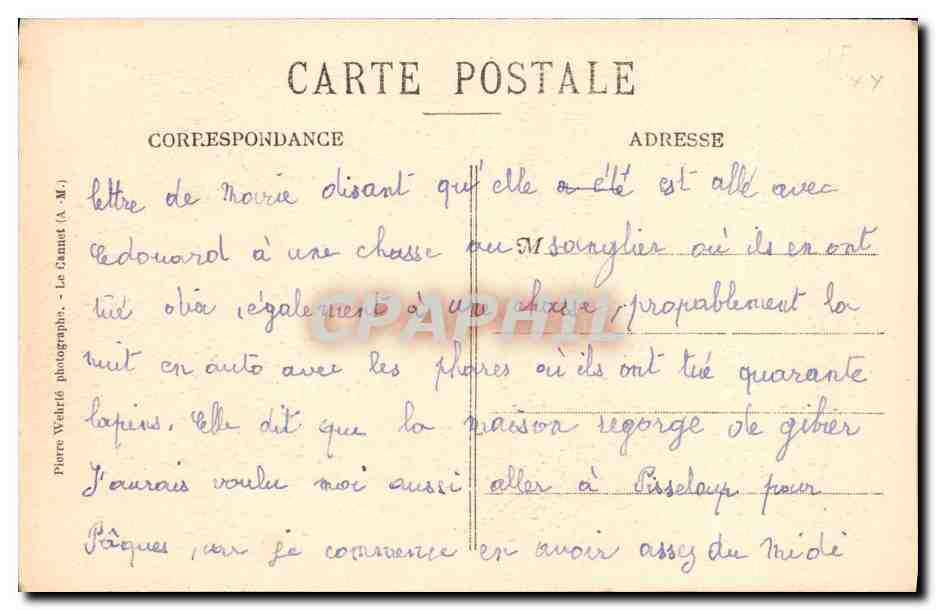 CPA Cannes Pris Casino Interieur de l Eglise Sainte Philomene — Rückseite