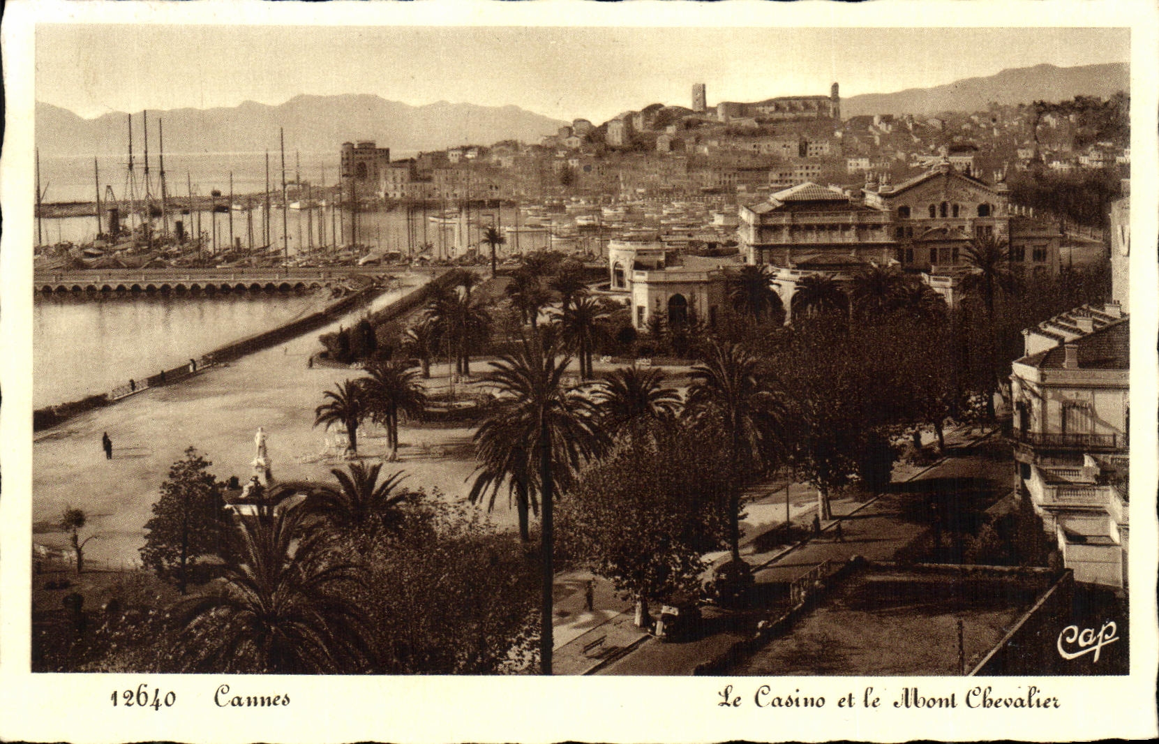 CPA Cannes Le Casino et le Abont Chevalier