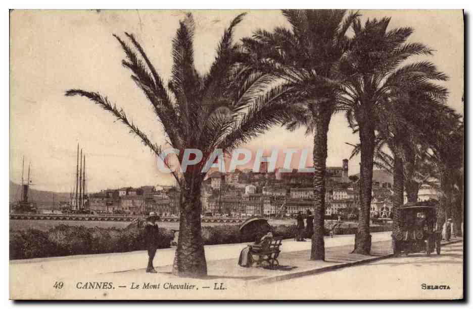 CPA Cannes Le Mont Chevalier automobile