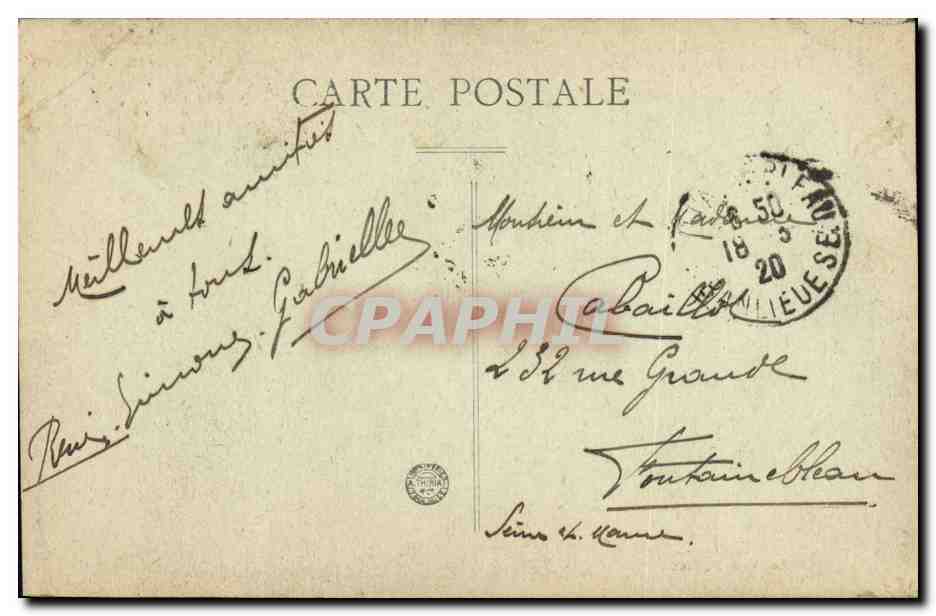 CPA Cannes La Croisette et les Palmiers — Verso
