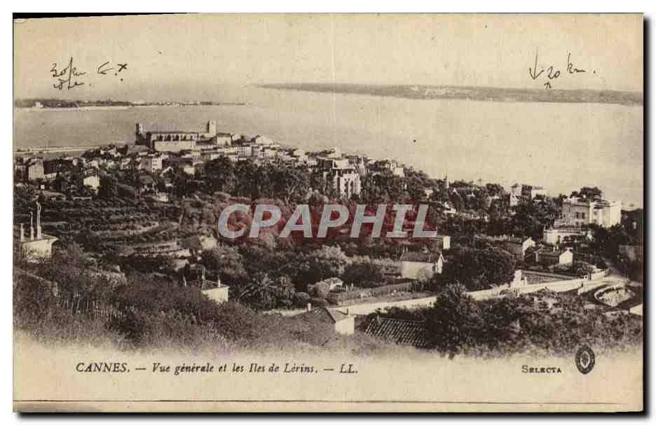 CPA Cannes Vue Generale et les Iles de Lerins