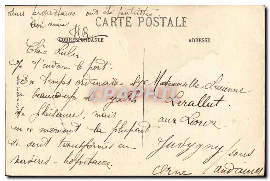 CANNES — Der Hafen und der Mont-Chevalier — Ansicht vom Stadttheater — LL. — Shlecta — Rückseite