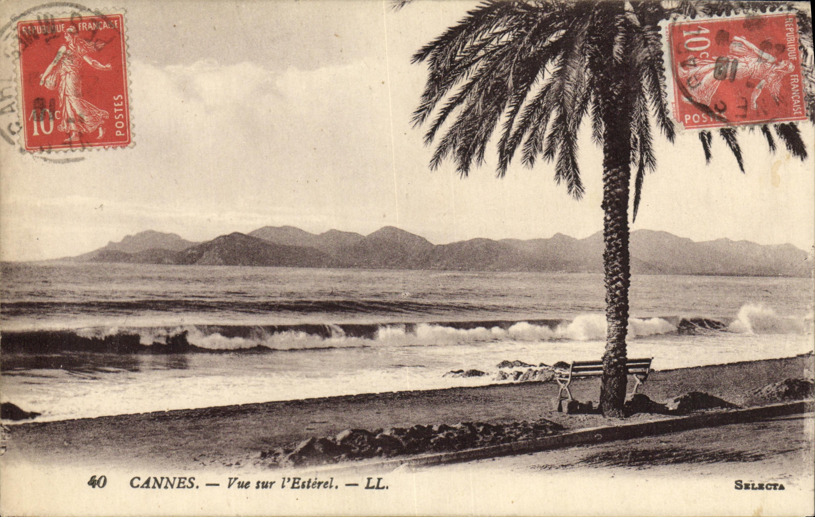 CPA Cannes Vue sur l Esterel