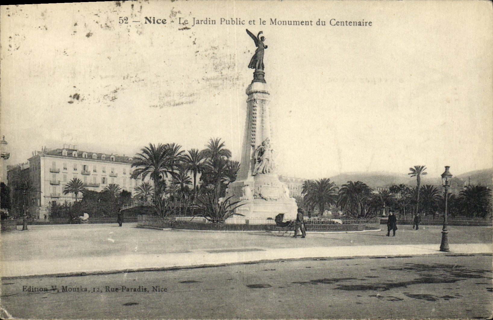 CPA Nice Le Jardin Public et le Monument du Centenaire