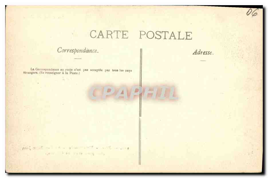 CPA Nice Villefranche Le Cap Saint Jean — Verso