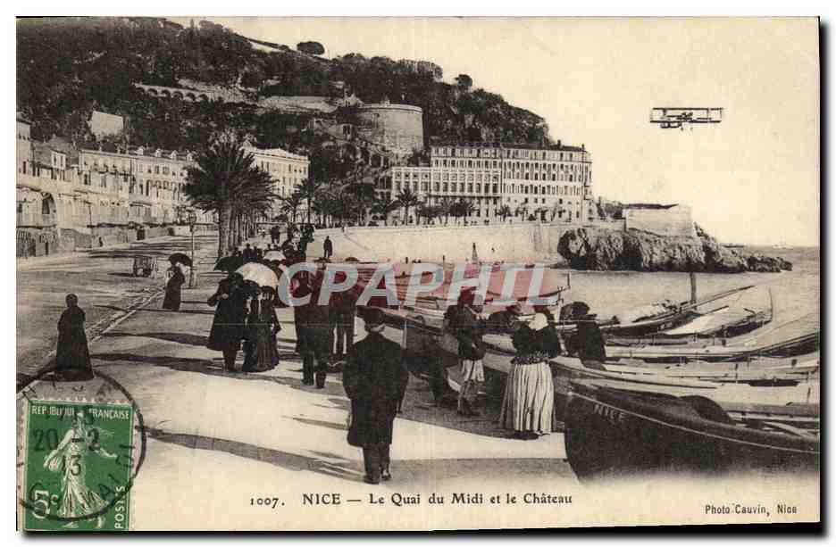 CPA Nice Le Quai du Midi et le Chateau Bateau