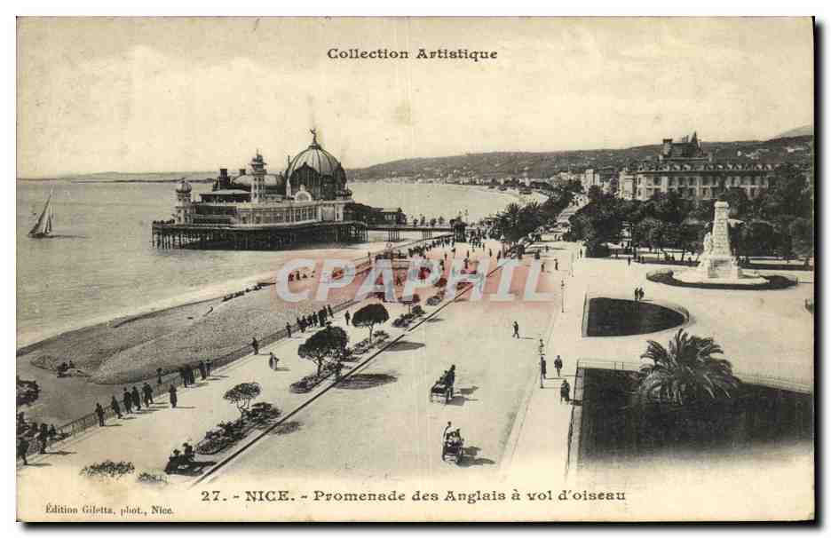 CPA Nice Promenade des Anglais a Vol d Oiseau