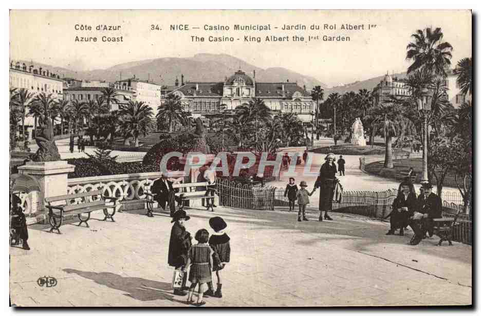 CPA Nice Casino Municipal Jardin du Roi Albert 1er