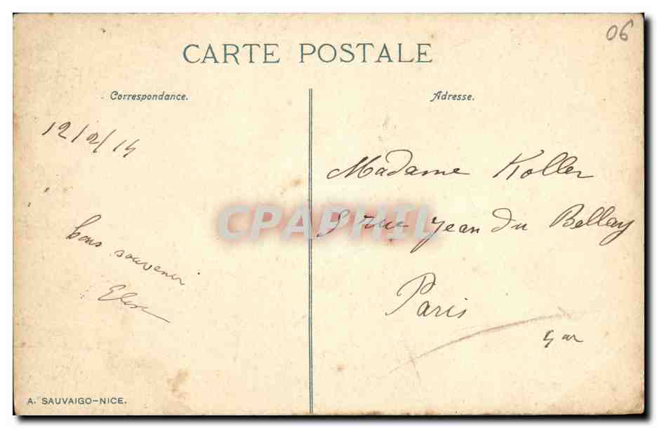 CPA Nice Les Lavandieres du Paillon — Rückseite