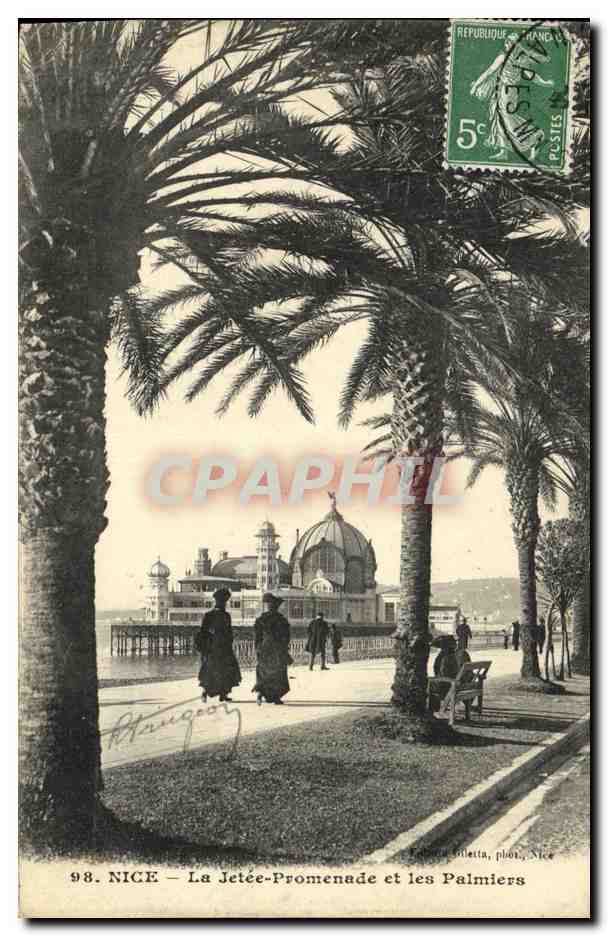 CPA Nice La Jetee Promenade et les Palmiers