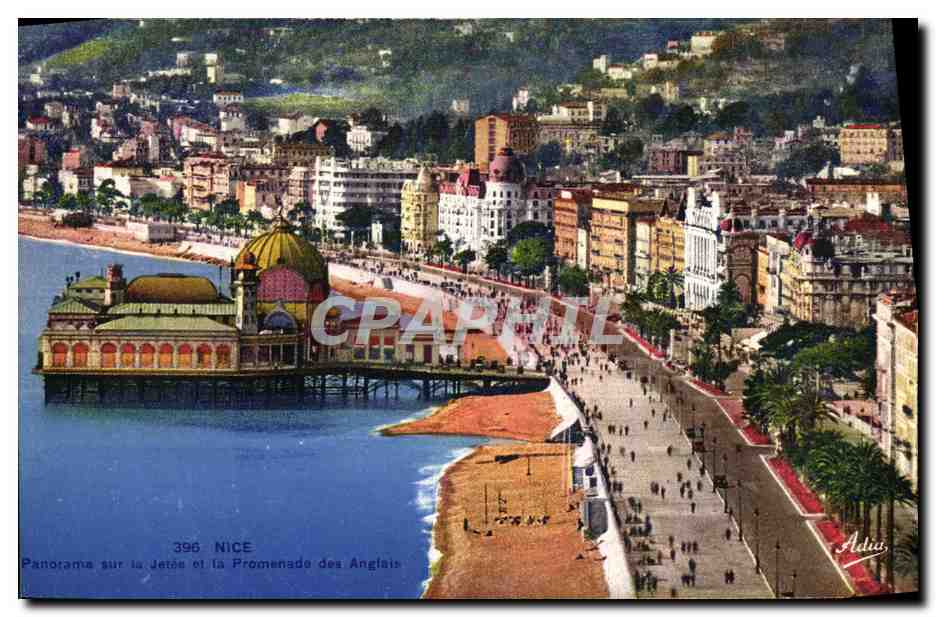 CPA Nice Panorama sur la jetee et la promenade des anglais