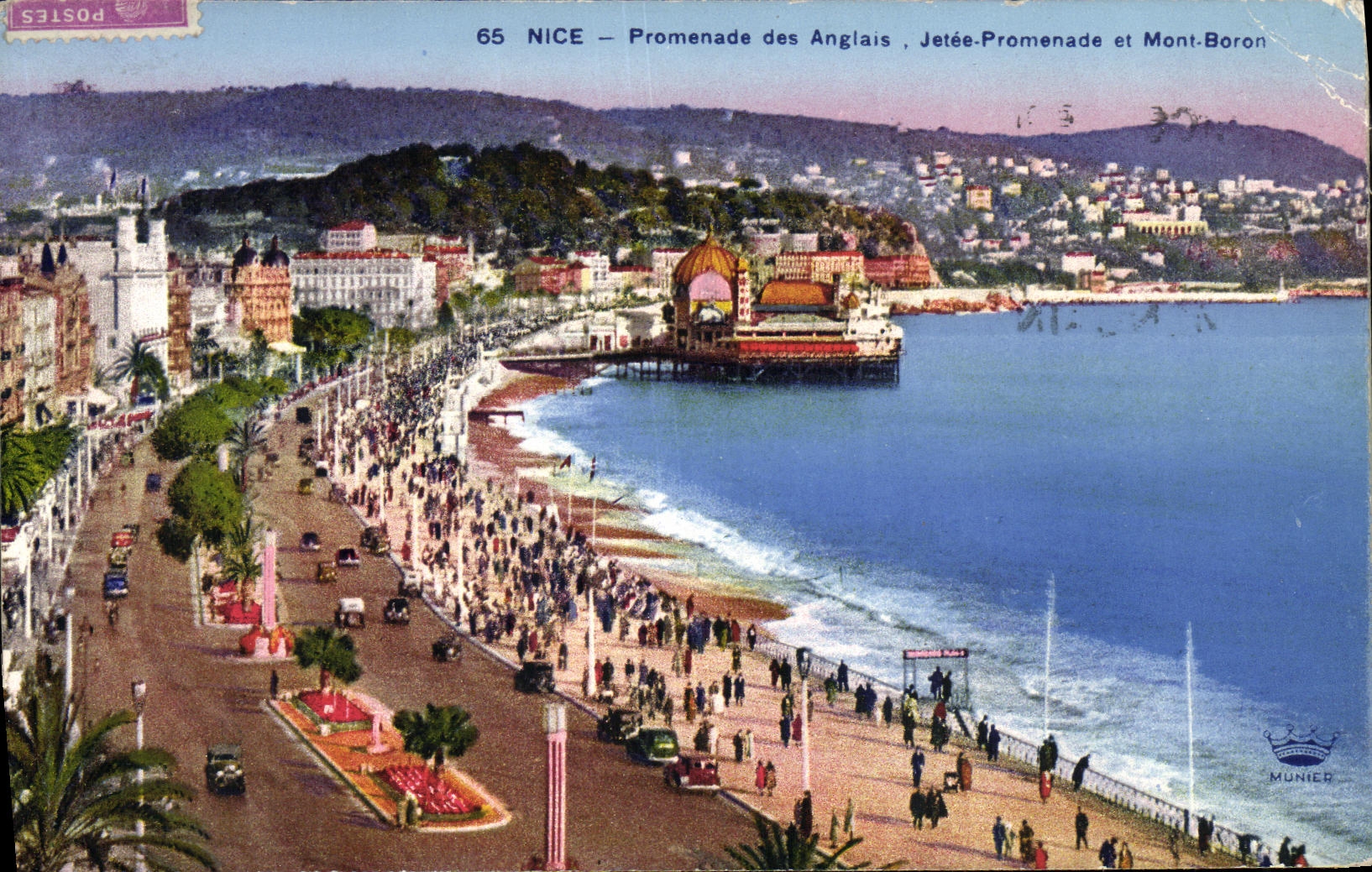 CPA Nice Promenade des Anglais Jetee Promenade et Mont Boron