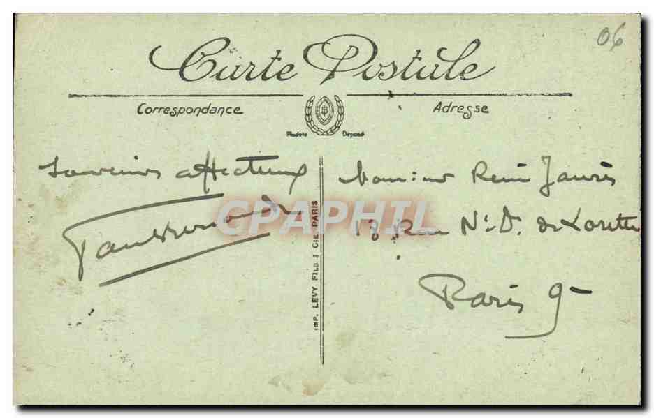 CPA Nice Le Quai des Etats Unis Vu des Ponchettes — Rückseite