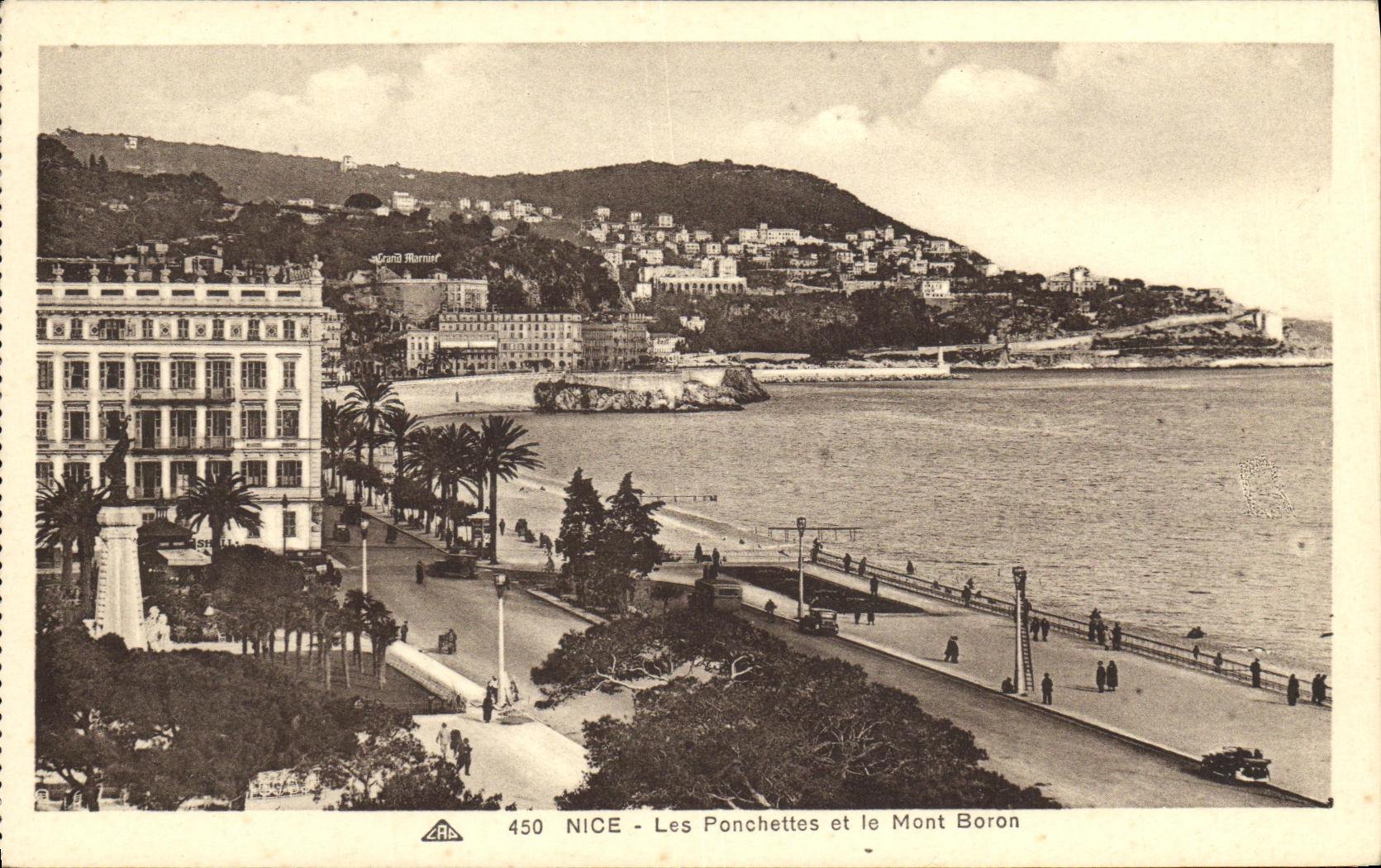 CPA Nice Les Ponchettes et le Mont Boron