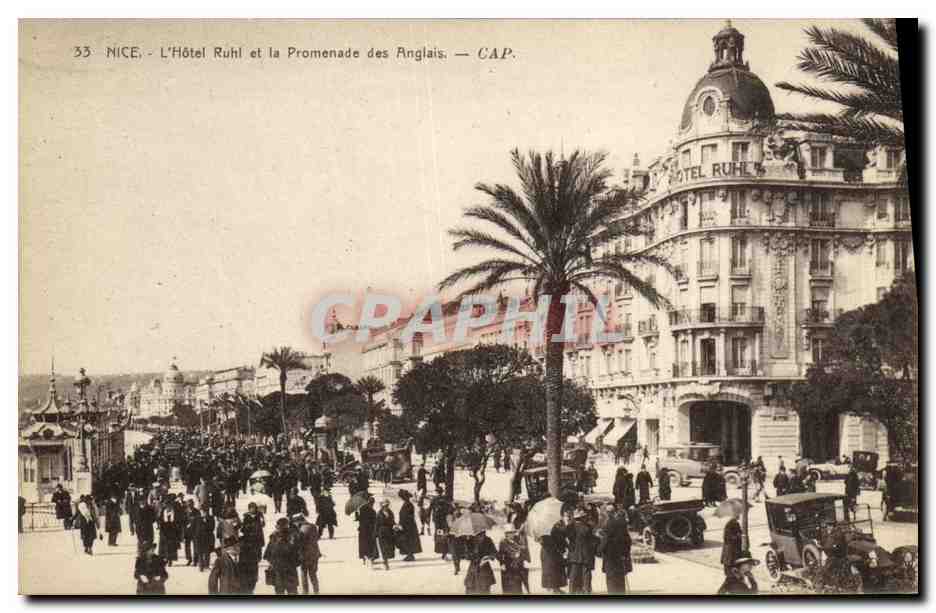 CPA Nice L Hotel ruhl et la Promenade des Anglais