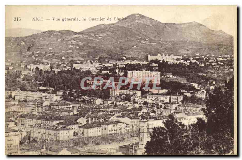 CPA Nice Vue Generale le Quarlier de Cimiez