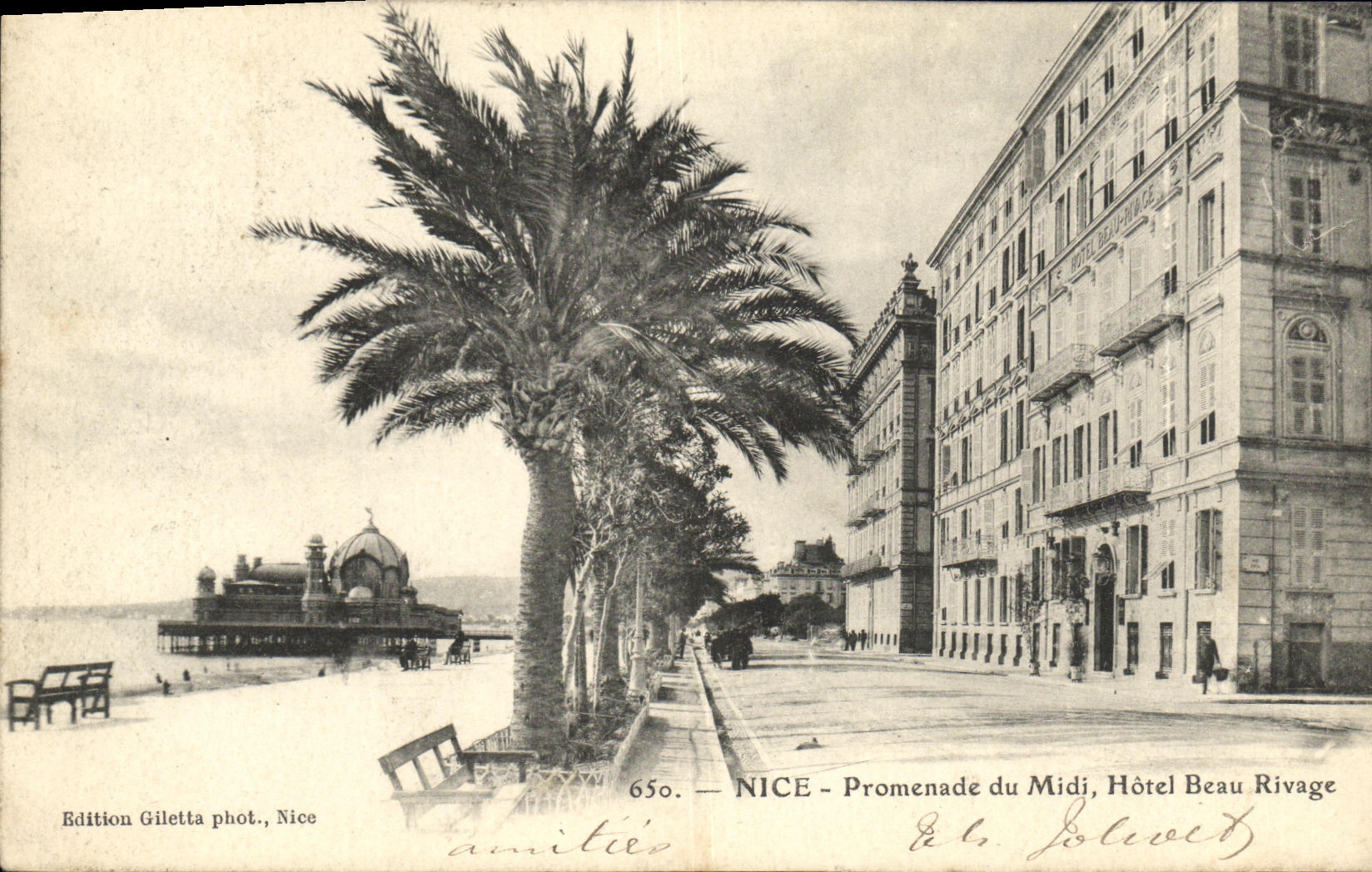 CPA Nice Promenade du Midi Hotel Beau Rivage