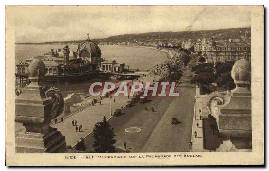 CPA Nice Vue Panoramique Sur La Promenade Des Anglais