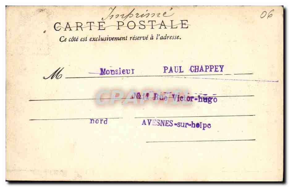 CPA Nice Hotel des Anglais et Cercle de Mediterranee — Verso