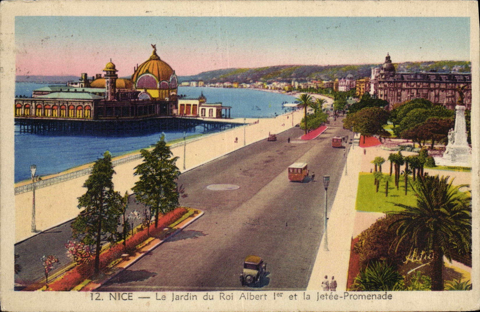 CPA Nice Le Jardin du Roi Albert 1er et la Jetee Promenade
