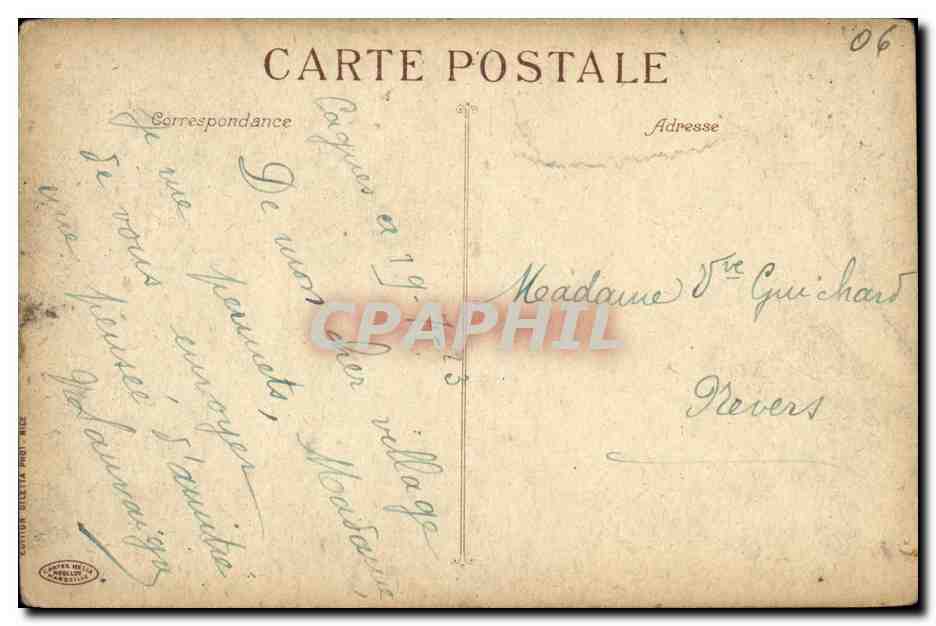 CPA Nice La Plage Par un Coup de Mer — Rückseite