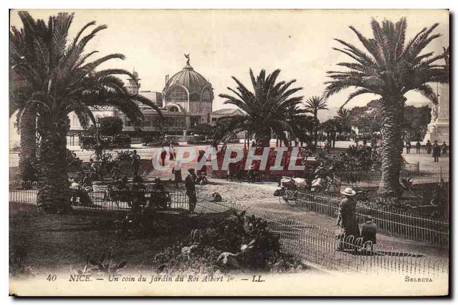 CPA Nice Un Coin du Jardin du Roi Albert 1er