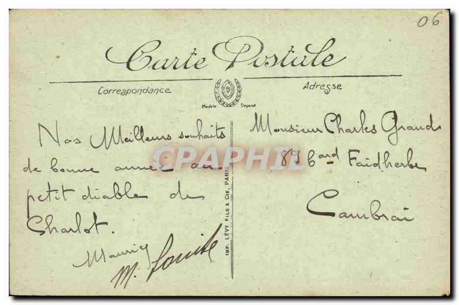 CPA Nice Un Coin du Jardin du Roi Albert 1er — Rückseite