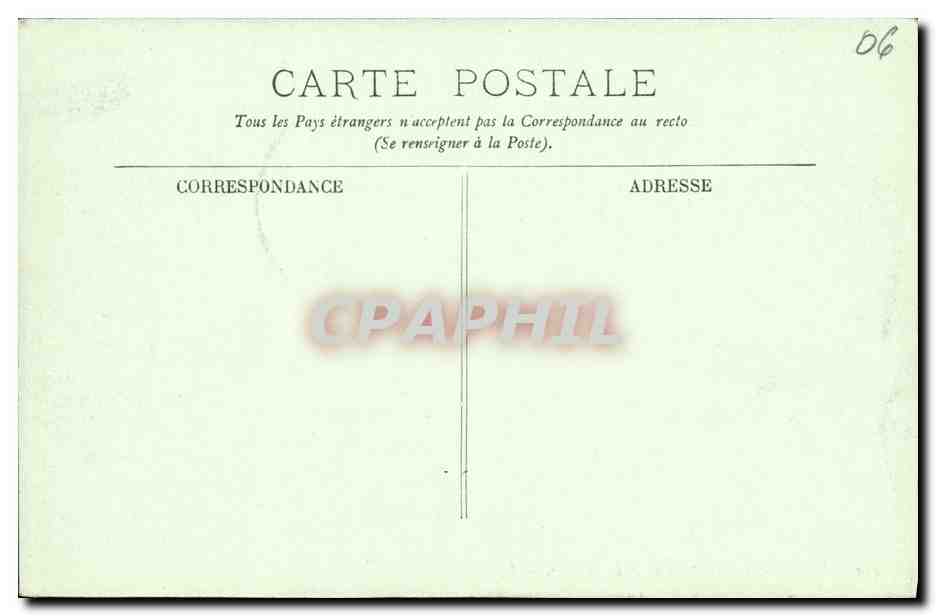 CPA Nice Le Mont Boron et le Chateau — Verso