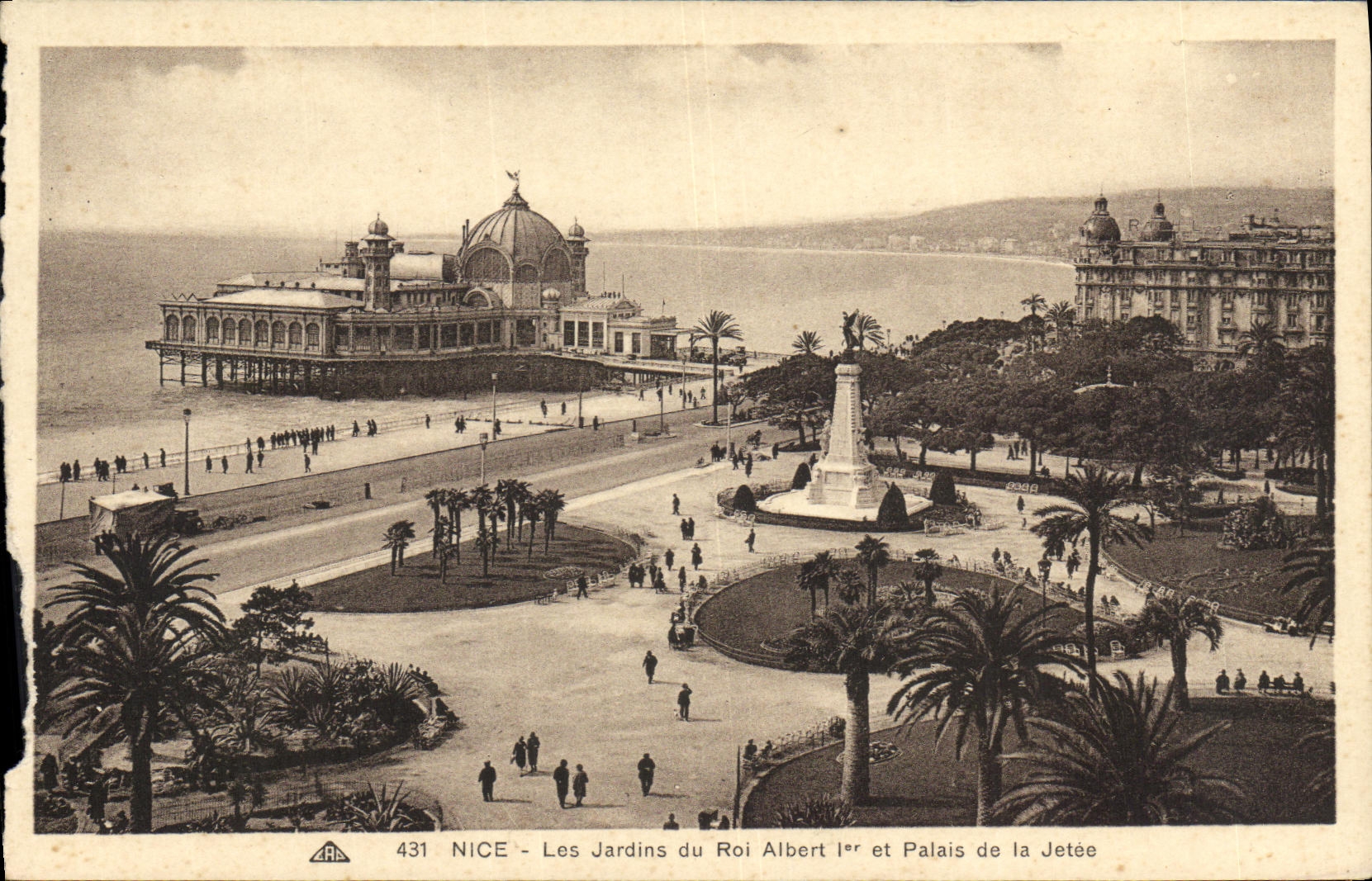CPA Nice Les Jardins du Roi Albert 1er et Palais de la Jetee