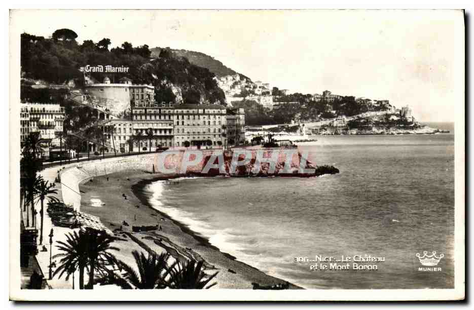 CPA Nice Le chateau et le Mont Boron