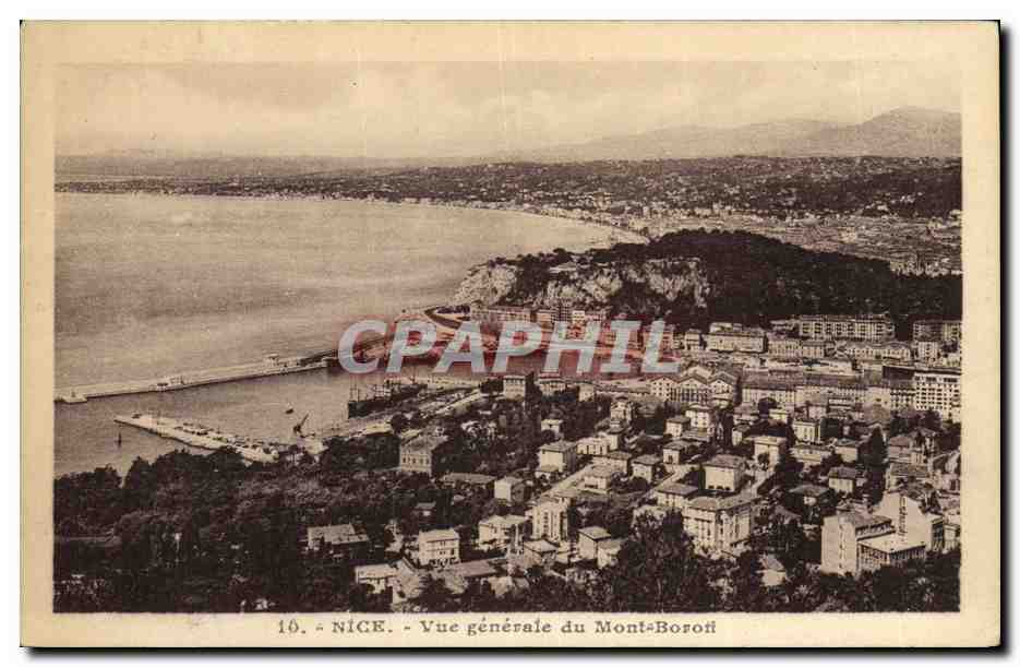 CPA Nice Vue Generale du Mont Boron