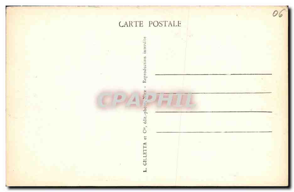 CPA Nice Vue Generale du Mont Boron — Verso