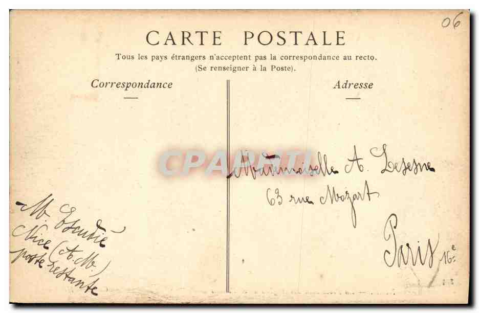 CPA Nice La Promenade des Anglais a Vol d Oiseau — Rückseite