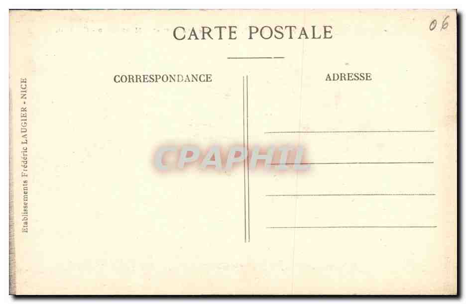CPA Nice L Entree du Port et le Mont Boron — Rückseite
