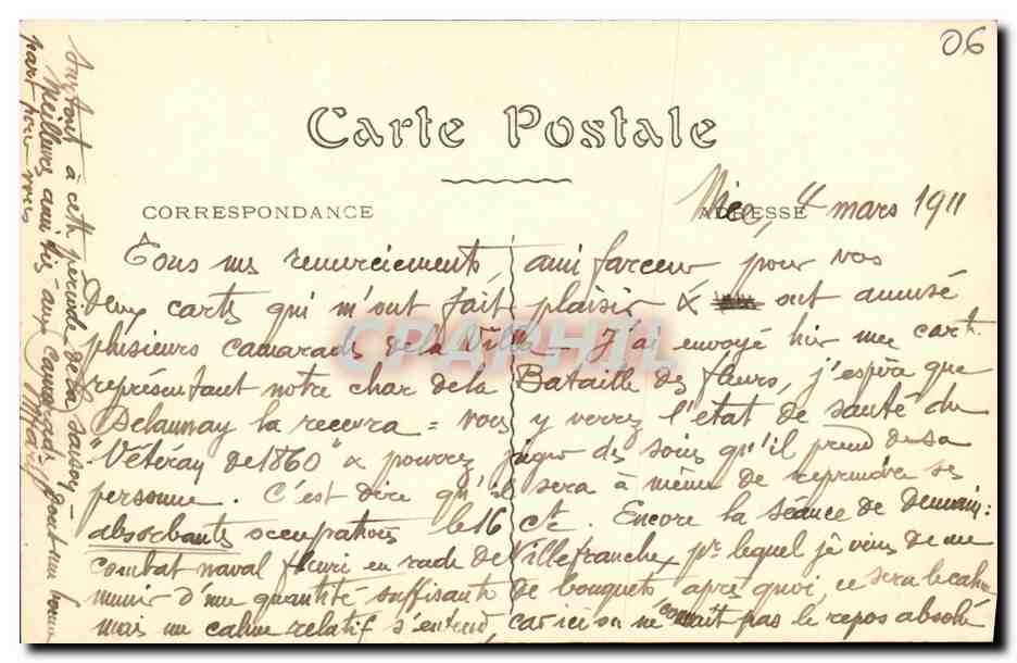 CPA Nice Les Nouveaux Jardins et la Jetee — Rückseite