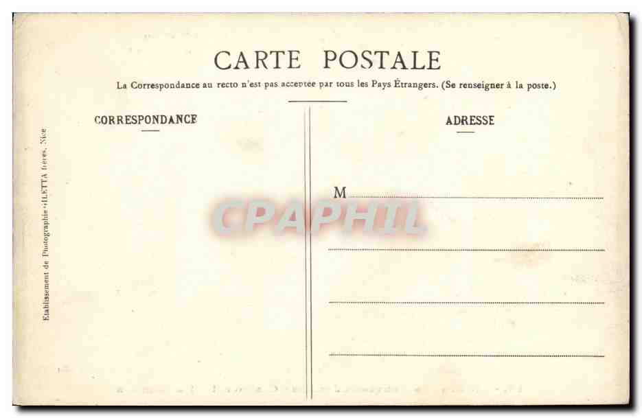 CPA Nice Les Nouveaux Jardins Casino entre les Palmiers — Rückseite